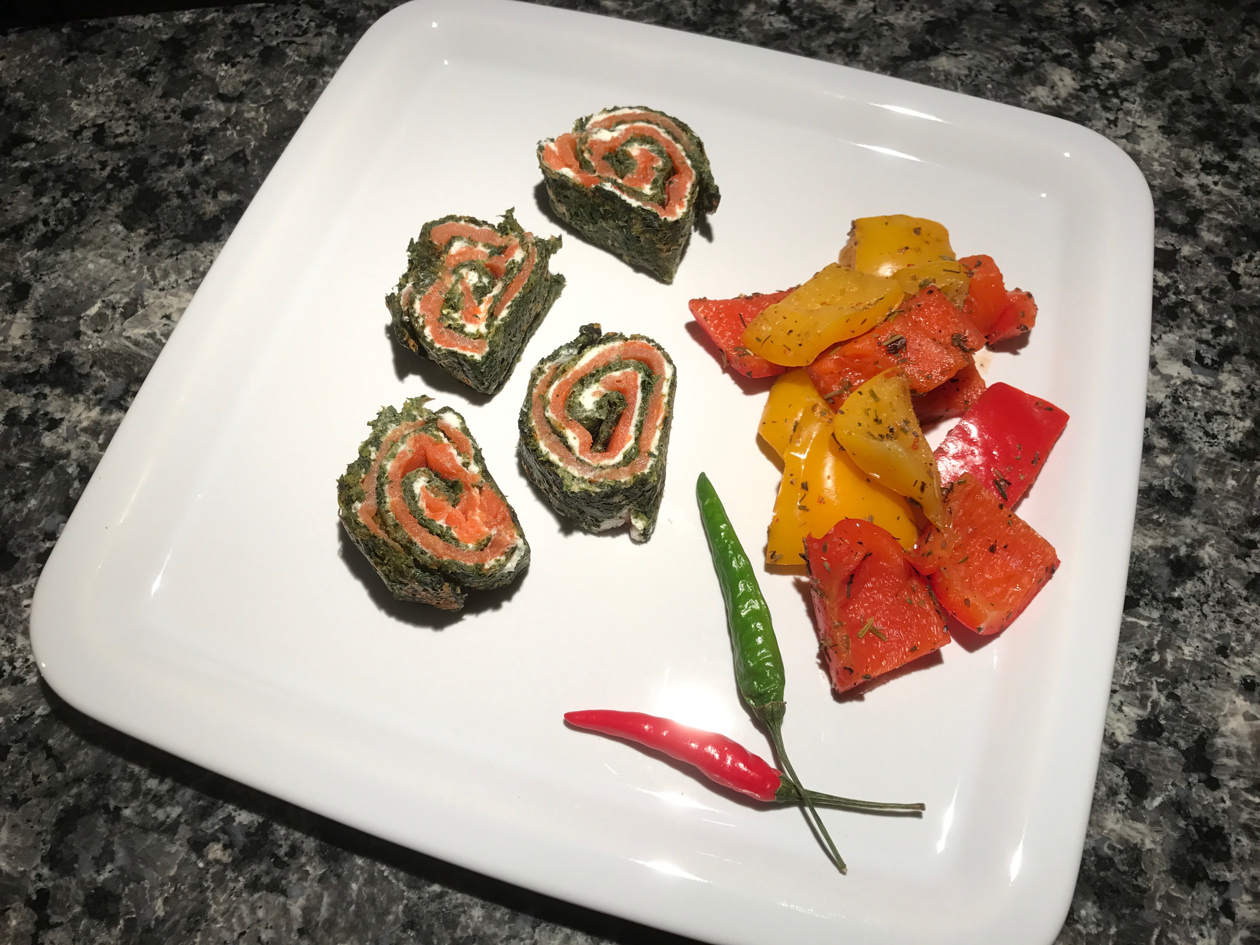 Spinat-Lachs-Roulade