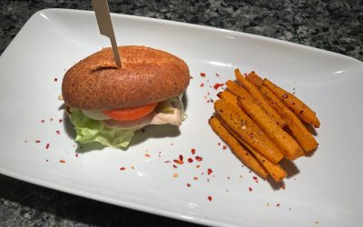 Poulet-Käse Sandwich Low Carb